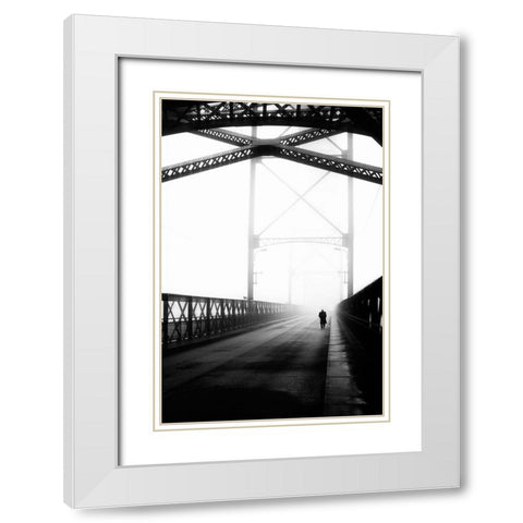 Stolen Life White Modern Wood Framed Art Print with Double Matting by Correia, Rui