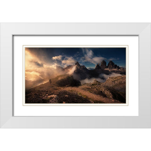 Way... White Modern Wood Framed Art Print with Double Matting by Mikhaliuk, Siarhei