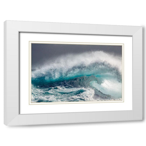 Mighty Water White Modern Wood Framed Art Print with Double Matting by Degryse, Michelle