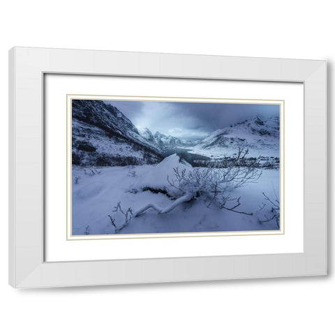 Winter Is Coming White Modern Wood Framed Art Print with Double Matting by Martin Castan, David