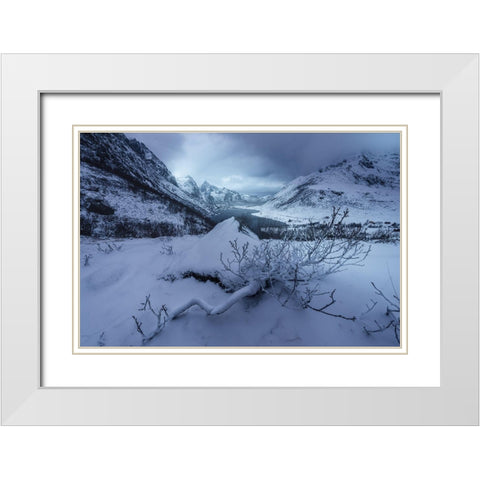 Winter Is Coming White Modern Wood Framed Art Print with Double Matting by Martin Castan, David
