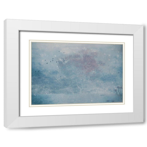 The Winters Spring White Modern Wood Framed Art Print with Double Matting by Devos, Delphine