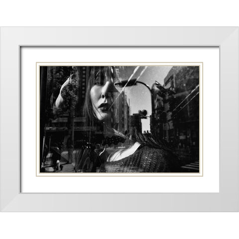 Portrait White Modern Wood Framed Art Print with Double Matting by Suzuki, Tatsuo