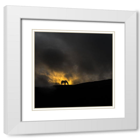 Untitled White Modern Wood Framed Art Print with Double Matting by Tanev, Todor