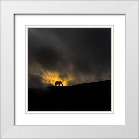 Untitled White Modern Wood Framed Art Print with Double Matting by Tanev, Todor
