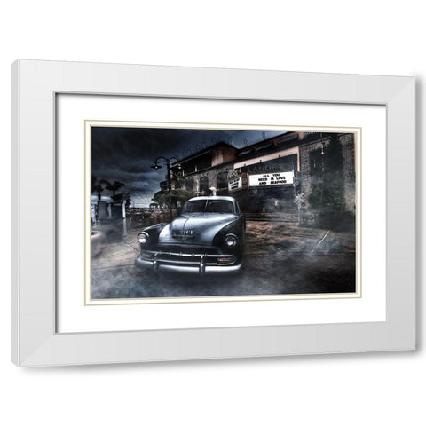 The Crime Scene White Modern Wood Framed Art Print with Double Matting by Perez, Eliran