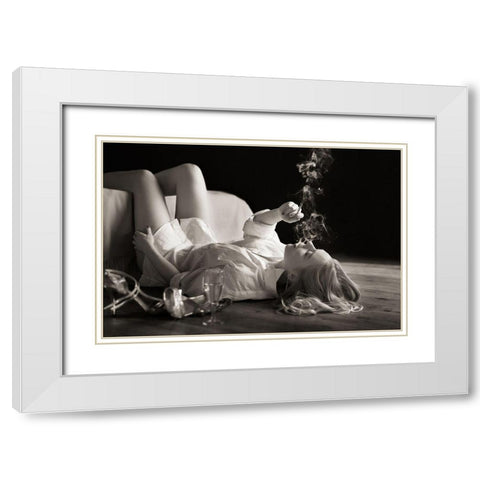 Afterwards White Modern Wood Framed Art Print with Double Matting by Achtergarde, Burkhard
