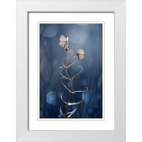 You And Me White Modern Wood Framed Art Print with Double Matting by Pamungkas, Edy