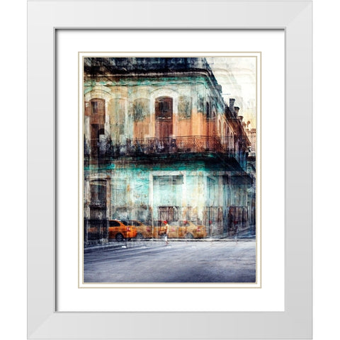 Old Havana White Modern Wood Framed Art Print with Double Matting by Labagnara, Roxana