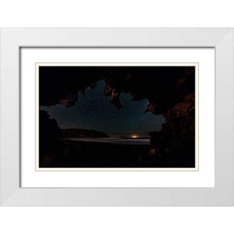 Olympic Galaxy White Modern Wood Framed Art Print with Double Matting by Roughol, Francois