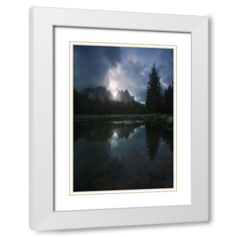 Antorno White Modern Wood Framed Art Print with Double Matting by Garcia Delgado, Guillermo