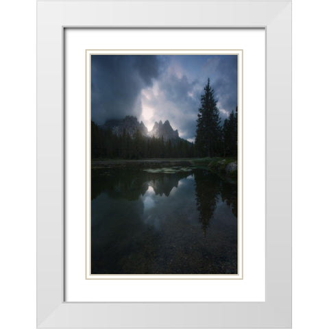 Antorno White Modern Wood Framed Art Print with Double Matting by Garcia Delgado, Guillermo