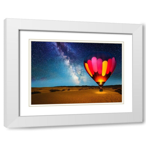Journey Under The Stars Alt 2018 White Modern Wood Framed Art Print with Double Matting by Anderson, Matt