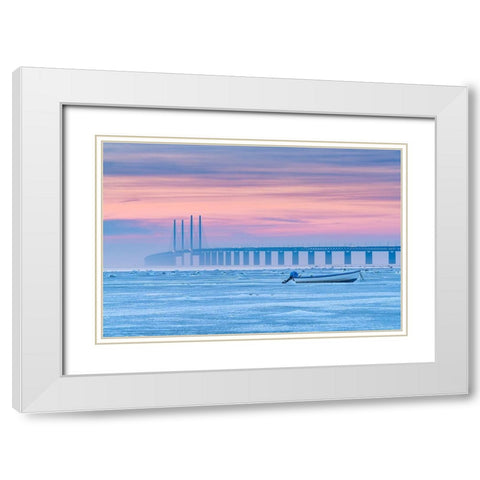 Frozen Sea White Modern Wood Framed Art Print with Double Matting by Oleksinski, Jacek