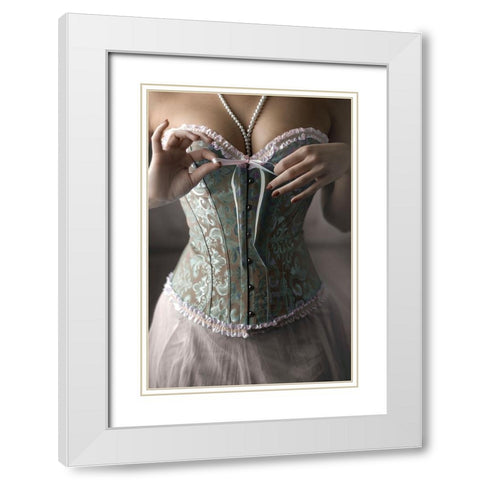 Gift White Modern Wood Framed Art Print with Double Matting by Neer, Ildiko