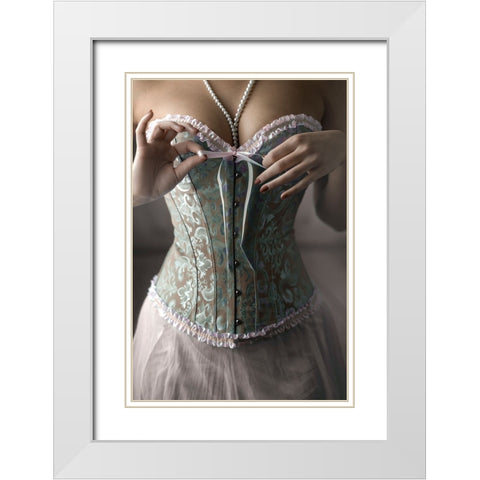 Gift White Modern Wood Framed Art Print with Double Matting by Neer, Ildiko