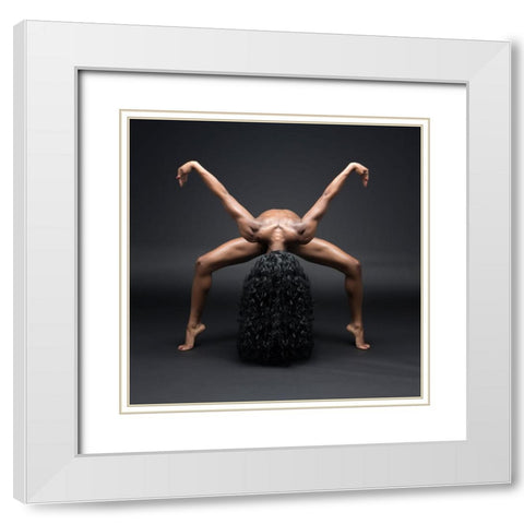 X Factor White Modern Wood Framed Art Print with Double Matting by Wilkinson, Hugh