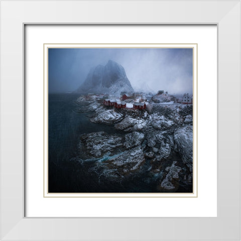 The Perfect Storm White Modern Wood Framed Art Print with Double Matting by Huang, Stan