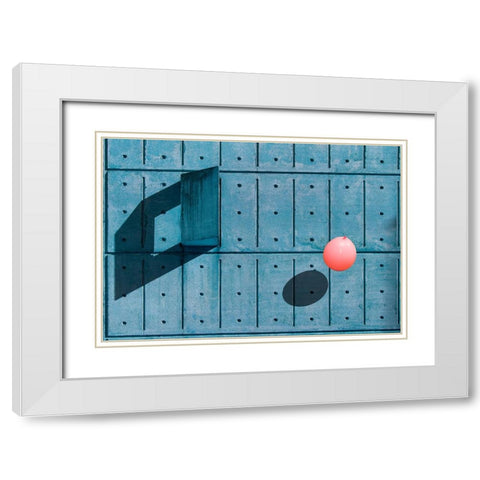 Another Balloon White Modern Wood Framed Art Print with Double Matting by Schuster, Inge