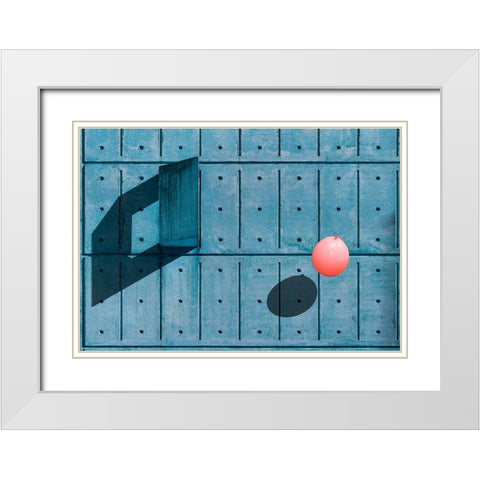 Another Balloon White Modern Wood Framed Art Print with Double Matting by Schuster, Inge
