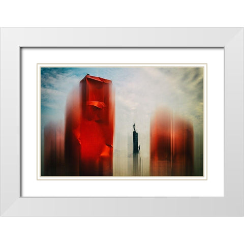 The Scratched Soul Of My City White Modern Wood Framed Art Print with Double Matting by Flour, Bruno