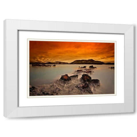 Primal Elements White Modern Wood Framed Art Print with Double Matting by H. Ingibergsson, Torsteinn