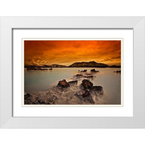 Primal Elements White Modern Wood Framed Art Print with Double Matting by H. Ingibergsson, Torsteinn