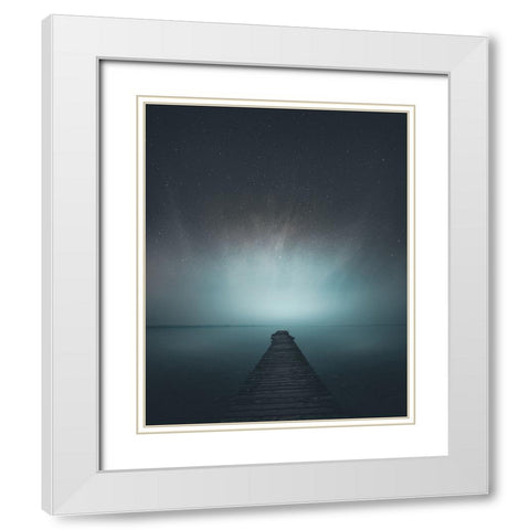 Under The Stars White Modern Wood Framed Art Print with Double Matting by Fraccaroli, Andrea