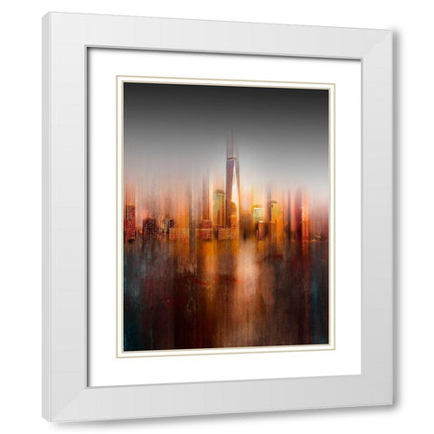 Behind The Window White Modern Wood Framed Art Print with Double Matting by Chiriaco, Carmine