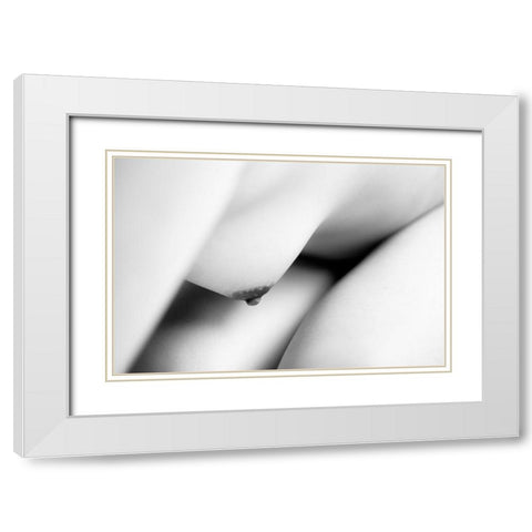 The Body White Modern Wood Framed Art Print with Double Matting by De Waal, Marco