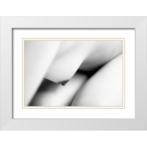 The Body White Modern Wood Framed Art Print with Double Matting by De Waal, Marco