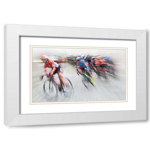 Breakaway White Modern Wood Framed Art Print with Double Matting by Urlings, Lou