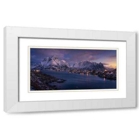 Reine White Modern Wood Framed Art Print with Double Matting by Figueras Barranco, Antoni
