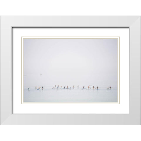 Floating Mirage White Modern Wood Framed Art Print with Double Matting by Raif, Joshua