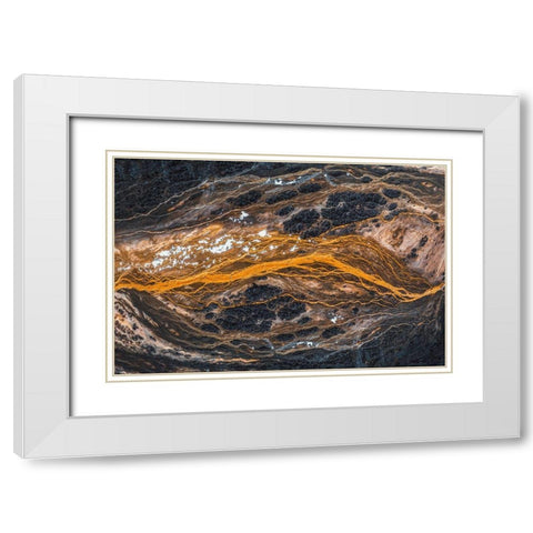 The Pulse Of The Earth White Modern Wood Framed Art Print with Double Matting by Tianqi