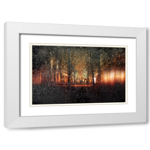 Untitled White Modern Wood Framed Art Print with Double Matting by Lacz, Krisztina