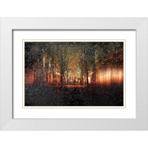 Untitled White Modern Wood Framed Art Print with Double Matting by Lacz, Krisztina
