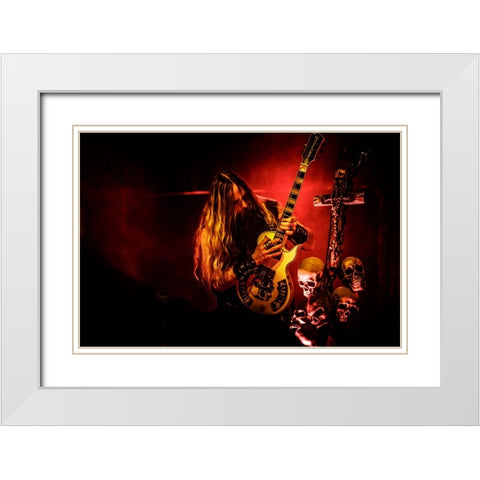 Stronger Than Death White Modern Wood Framed Art Print with Double Matting by Piechowski, Oskar
