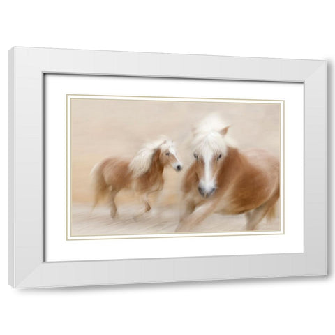 Direct Contact White Modern Wood Framed Art Print with Double Matting by Benezech, Martine