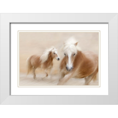 Direct Contact White Modern Wood Framed Art Print with Double Matting by Benezech, Martine