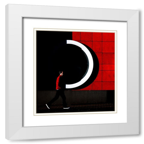 Untitled White Modern Wood Framed Art Print with Double Matting by Niemiec, Anna