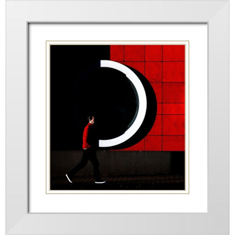 Untitled White Modern Wood Framed Art Print with Double Matting by Niemiec, Anna