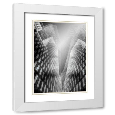 The Towers White Modern Wood Framed Art Print with Double Matting by aRRO