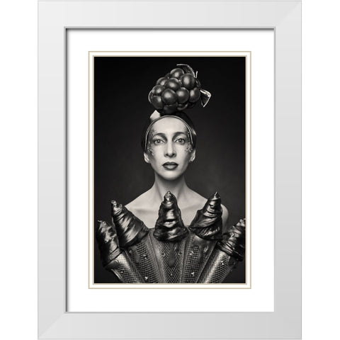 Blackberry White Modern Wood Framed Art Print with Double Matting by Smirnov, Sergei
