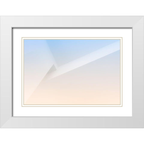 Soft Corner Tones White Modern Wood Framed Art Print with Double Matting by Van Son, Greetje