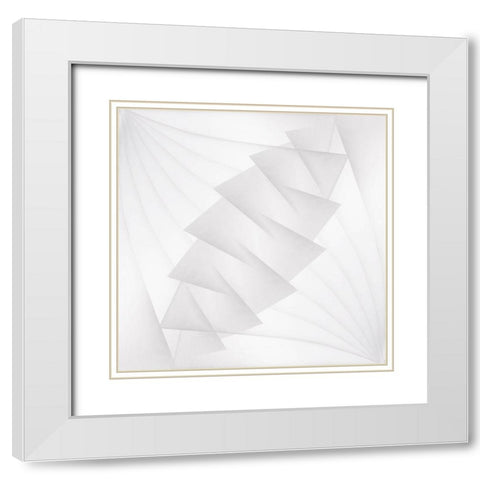 Merge White Modern Wood Framed Art Print with Double Matting by Kerber, Jutta