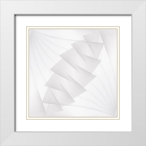 Merge White Modern Wood Framed Art Print with Double Matting by Kerber, Jutta