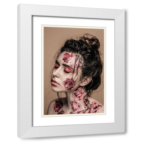 Untitled White Modern Wood Framed Art Print with Double Matting by Vasilenko, Artem