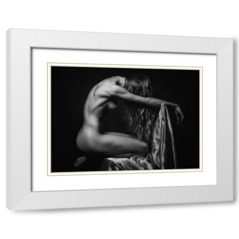 Svetlana White Modern Wood Framed Art Print with Double Matting by Rise, Zachar