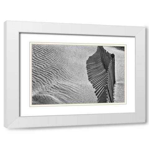 Castles In The Sand White Modern Wood Framed Art Print with Double Matting by Abrantes, Paulo